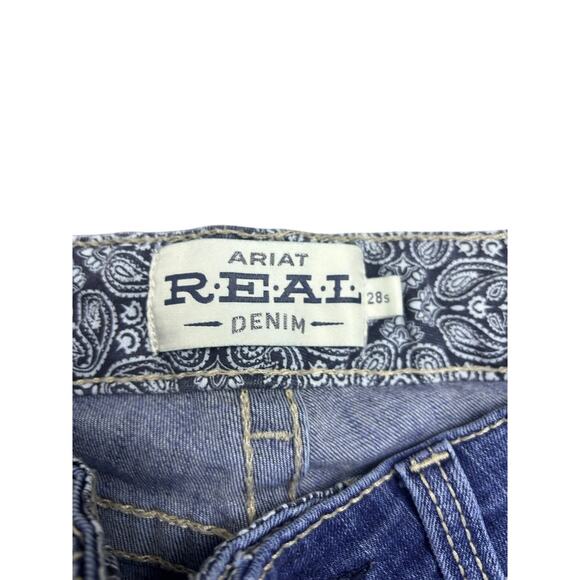 Ariat R.E.A.L. Denim Women’s 28S Bootcut Jeans Blue Mid Rise Stretch Western - Picture 9 of 10